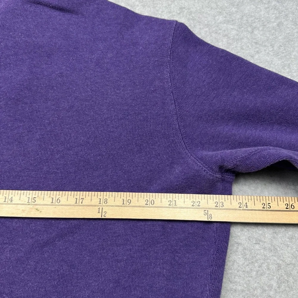 Polo Ralph Lauren Sweatshirt Mens Large Purple Shawl Collar Button Pony‎ Logo